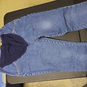 In Due Time Blue Denim Maternity Pull-on Jeans